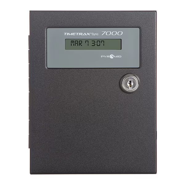 6-3/8" Digital Master Controller Wall Clock, Beige, Pyramid, Mfr#: 7000