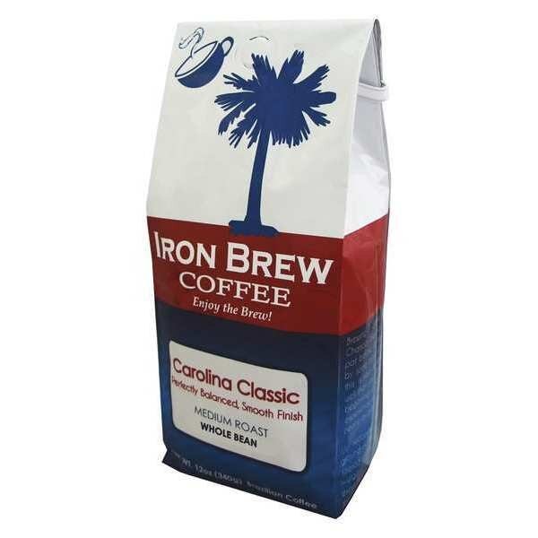 Coffee, 0.12 oz. Net Weight, Whole Bean, Iron Brew, Mfr#: B-12CRWB