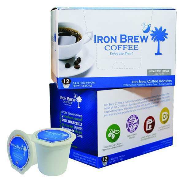 Coffee, 0.12 oz. Net Weight, Ground, PK12, Iron Brew, Mfr#: C-1CT-12BRSS