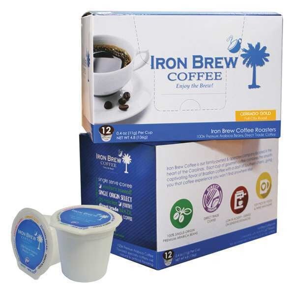 Coffee, 0.12 oz. Net Weight, Ground, PK12, Iron Brew, Mfr#: C-1CT-12CGSS