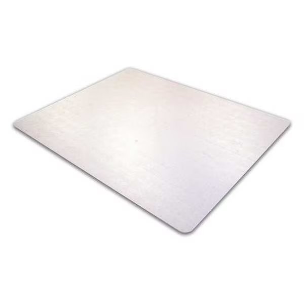 Chair Mat 45"x53", Traditional Lip Shape, Clear, for Carpet, Floortex, Mfr#: FR31341526LV
