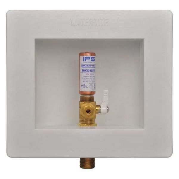 Ice Maker Outlet Box w/HammerArresterPlastic/LeadFree1/2", Water-Tite, Mfr#: 87980