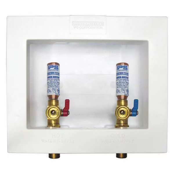 Washing Machine Outlet Box w/Hammer Arrester 1/2" PEX, Water-Tite, Mfr#: 85716