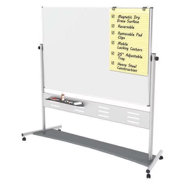80"x76" Steel Dry Erase Board, Aluminum Frame, Mastervision, Mfr#: QR5507