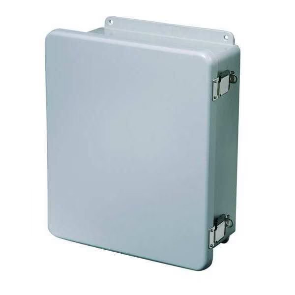 Fiberglass Enclosure, 11.70 in H, 12 in W, 6.10 in D, NEMA 4X, 6P, 12, Hinged, Wiegmann, Mfr#: HW-J121206CHQR