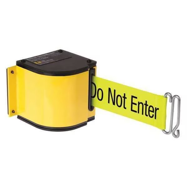 Retractable Belt Barrier, Powder Coated, Lavi Industries, Mfr#: 50-3016M/YL/18/FY/S6