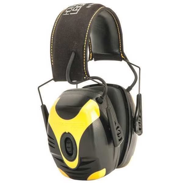 Over-the-Head Ear Muffs, 30 dB, Impact Pro, Black/Yellow, Honeywell Howard Leight, Mfr#: 1030943
