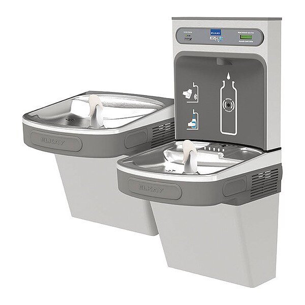 Bottle Fill Station, 2-Lvl, Fltrd, 8GPH, SS, Elkay, Mfr#: LZSTL8WSSK