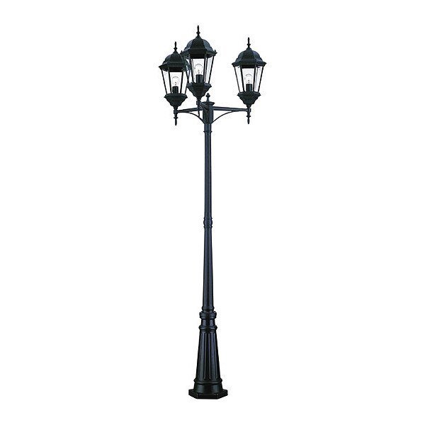Post Light, 3-Head, Matte Black, Acclaim Lighting, Mfr#: 5259BK
