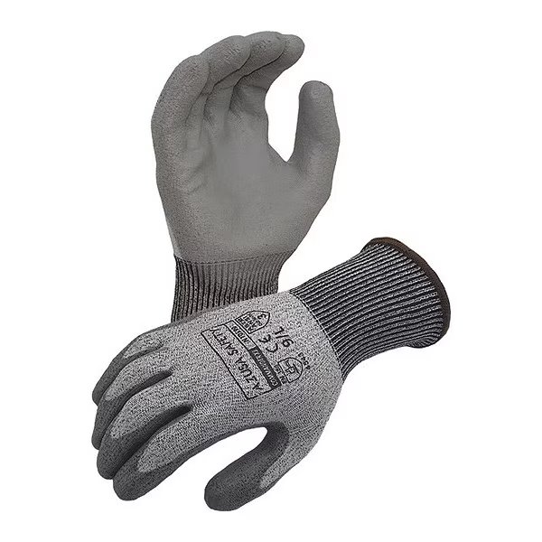 Cut Resistant Work Gloves, A3 Cut Level, Grey/Grey, L, Azusa Safety, Mfr#: N10590