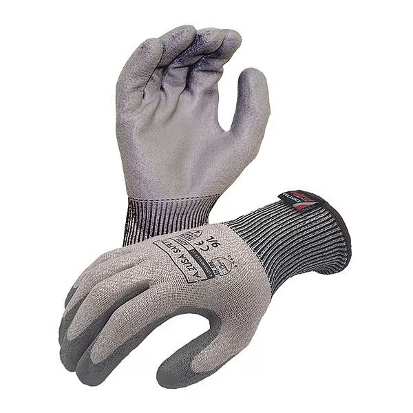 Cut Resistant Work Gloves, A4 Cut Level, Beige/Grey, M, Azusa Safety, Mfr#: AZ593