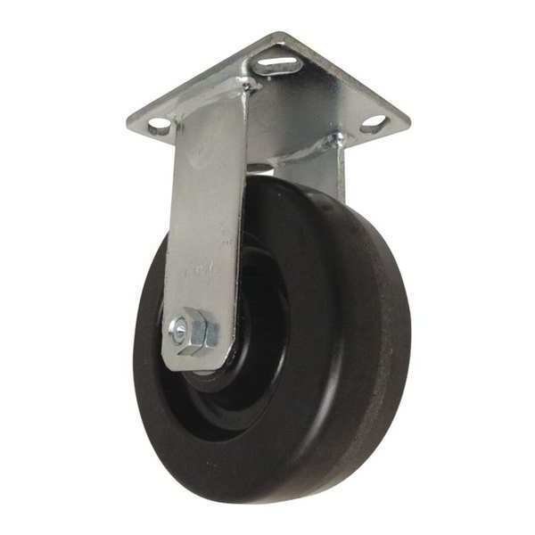 Plate Caster, Rgd, Phenolic, 6", 1200 lb, B, Rwm, Mfr#: 47-DUR-0620-R