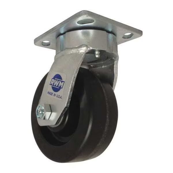 Kingpinless Swivel Plate Caster, 1200 lb., Rwm, Mfr#: 65-DUR-0620-S