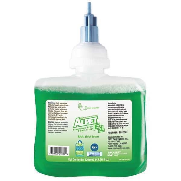 1250 ml Foam Hand Soap Cartridge, Best Sanitizers, Mfr#: SO10061