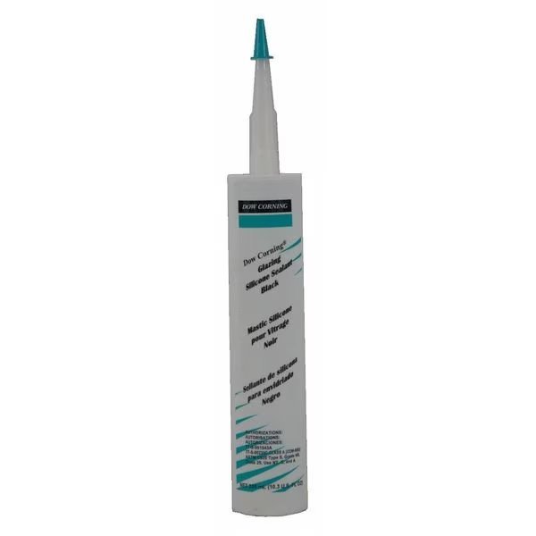 Glazing Sealant, 10.3 oz, Cartridge, Black, RTV Silicone Base, Dow, Mfr#: 4045026