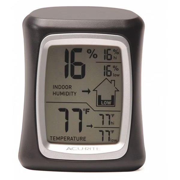 Digital Thermometer with Humidity, 3" H, 2-1/2" W, 32 to 122 Deg. F, Acurite, Mfr#: 00325A2