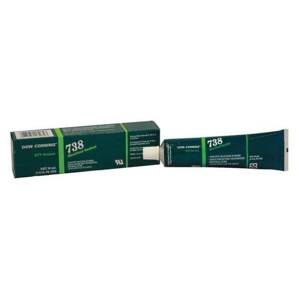 Electrical Sealant, 3 oz, Tube, White, Silicone Elastomer Base, Dow, Mfr#: 1949101