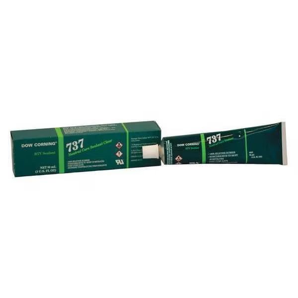 Neutral Care Sealant, 3 oz, Tube, Clear, Silicone Elastomer Base, Dow, Mfr#: 4098499