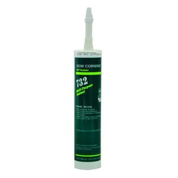 Multi-Purpose Sealant, 10.1 oz, Cartridge, Black, Silicone Elastomer Base, Dow, Mfr#: 99179209