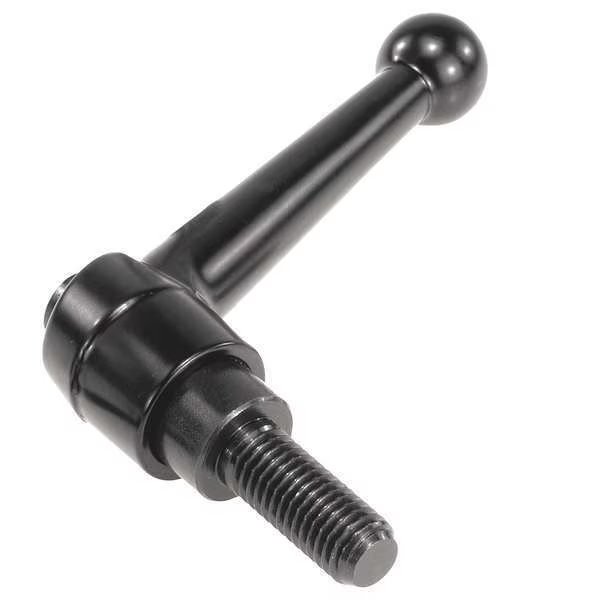 Adjustable Handle, Size: 4 M12X70 Zinc, Black Satin, Comp: Steel, Kipp, Mfr#: K0116.4121X70