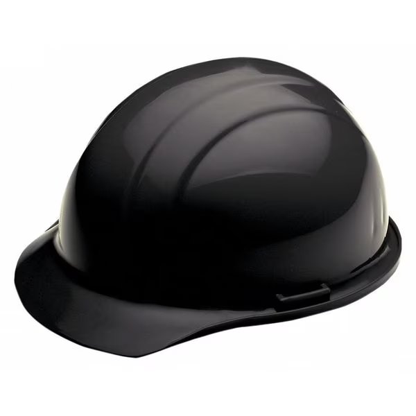 Front Brim Hard Hat, Type 1, Class E, Pinlock (4-Point), Black, Erb Safety, Mfr#: 19771