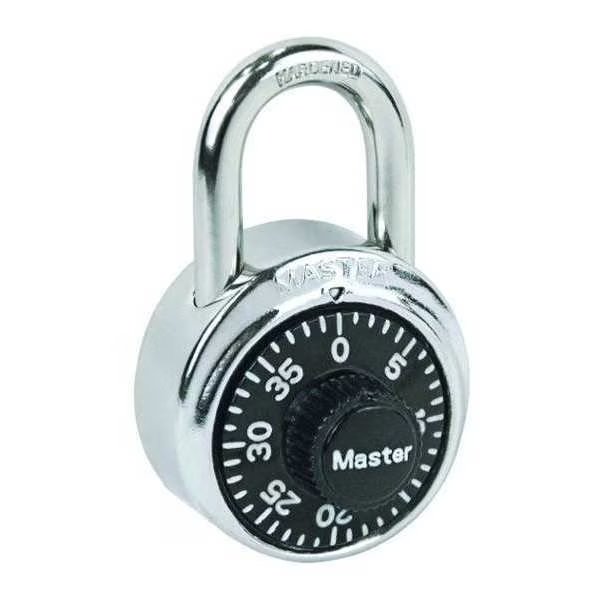 Combination Padlock, Center Dial, Round, Master Lock, Mfr#: 1513