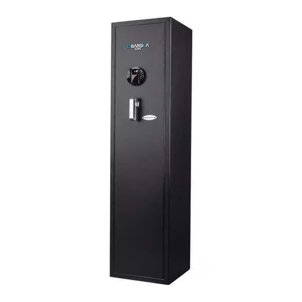 Rifle & Gun Safe, Biometric Lock, 82 lbs, 4.3 cu ft, Not Rated, (2) Guns, (5) Rifles, Barska, Mfr#: AX12752