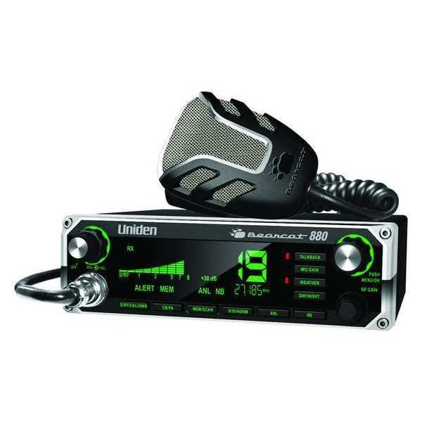 CB Radio, PL259 Connector, 40 Channels, 4W, Uniden, Mfr#: Bearcat 880