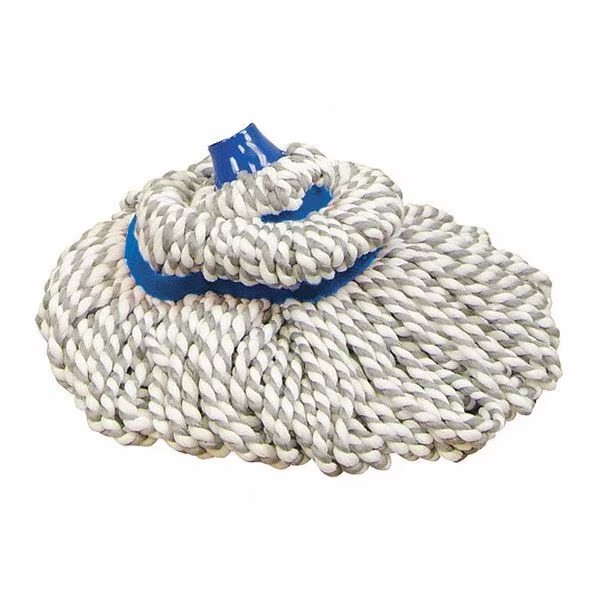 Universal String Wet Mop, 12.8 oz Dry Wt, Quick Change Connection, Looped-End, Blue, Polyester, Quickie, Mfr#: 720362M4