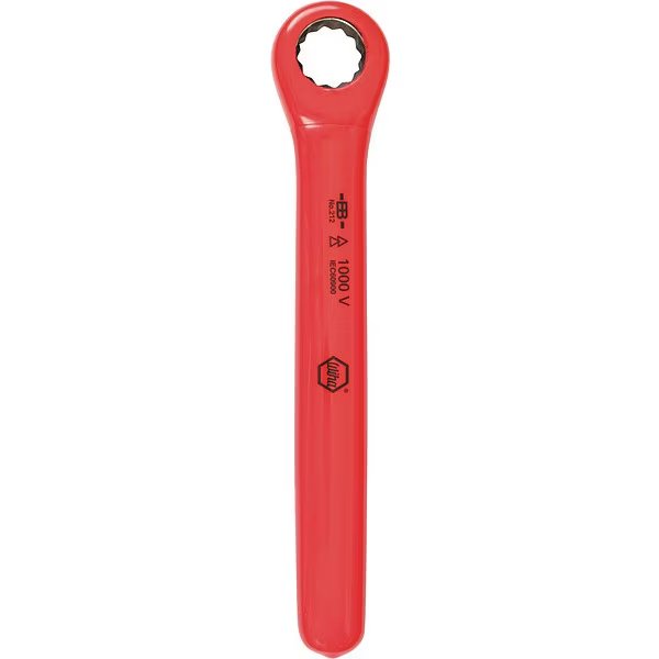 Insulated Ratcheting Wrench, Metric, 6" L, Wiha, Mfr#: 21213