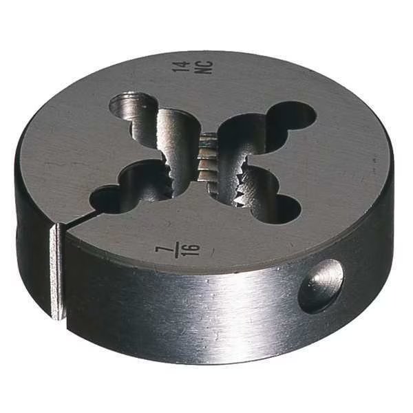 Carbon Round Die 383 Greenfield Threading 1-1/2 In Outside Diameter 1/4-18NPT, Greenfield Threading, Mfr#: 405269