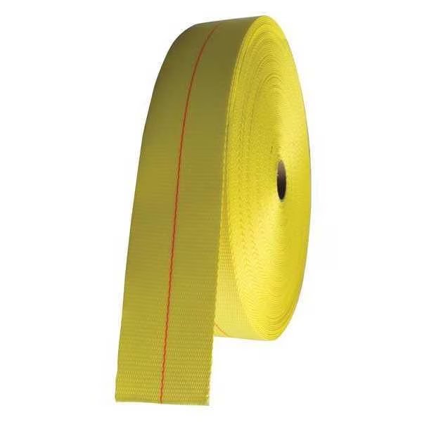 Bulk Webbing, Yellow, 50 ft. L, 2" W, Bulk-Strap, Mfr#: PE02050PY