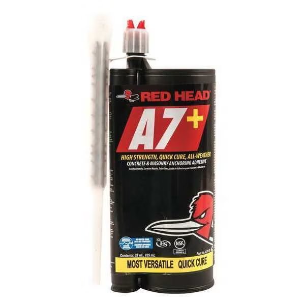 A7+ Acrylic, 28 Oz Container Size Cartridge, Includes Mixing Nozzle, Red Head, Mfr#: A7P-28