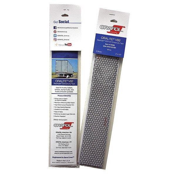 Reflective Tape, Truck/Trailer Type, PK5, Oralite, Mfr#: 19568