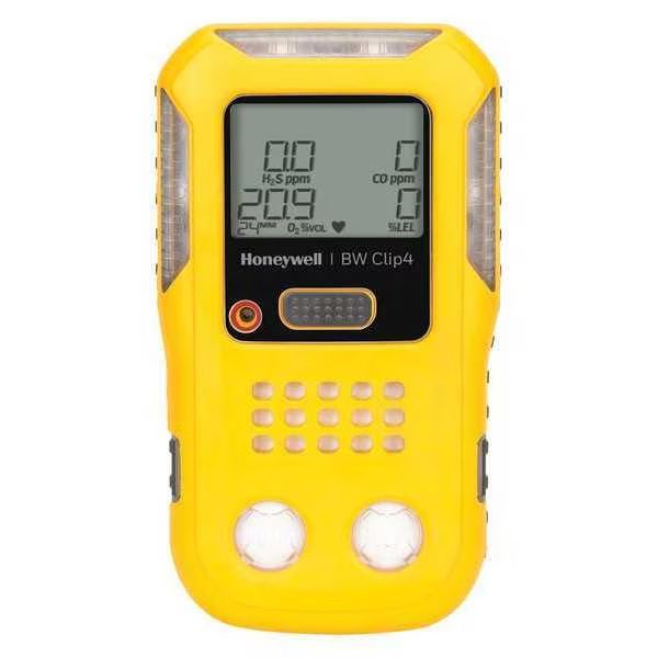 Multi-Gas Detector, 2 yr Battery Life, Yellow, Honeywell, Mfr#: BWC4-Y-N