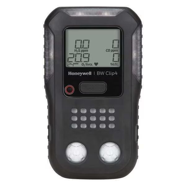 Multi-Gas Detector, 2 yr Battery Life, Black, Honeywell, Mfr#: BWC4-B-N