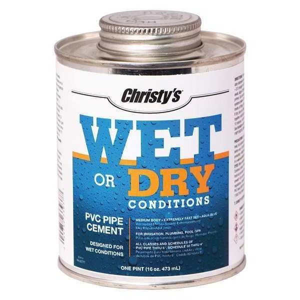 Pipe Cement, Aqua Blue, 16 oz., Christys, Mfr#: RH-WET-PT-12