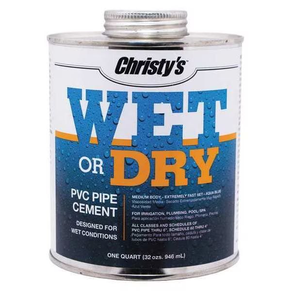 Pipe Cement, Aqua Blue, 32 oz., Christys, Mfr#: RH-WET-QT-12