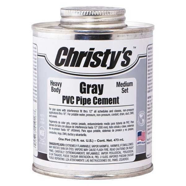 Pipe Cement, Gray, 16 oz., Christys, Mfr#: RH-BGLV-PT-12