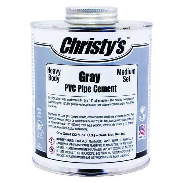 Pipe Cement, Gray, 32 oz., Christys, Mfr#: RH-BGLV-QT-12