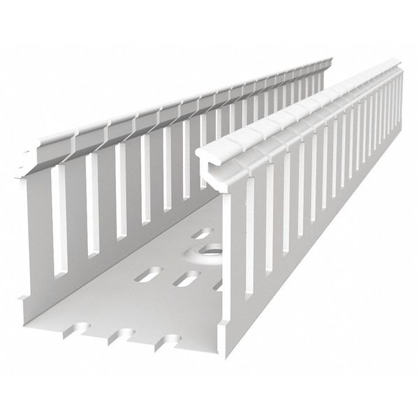 Wiring Duct, Wide Slot Wall, White, 6 ft. L, Abb, Mfr#: TYD3X4WPW6