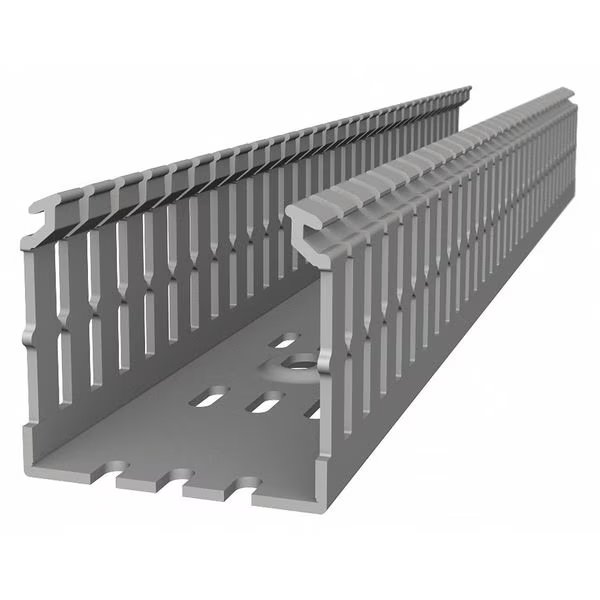 Wiring Duct, Wide Slot Wall, Gray, 6 ft. L, Abb, Mfr#: TYD1X4WPG6