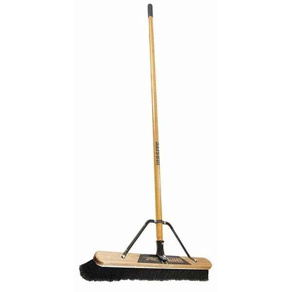 24 in Sweep Face Push Broom, Stiff, Synthetic, Black, Quickie, Mfr#: 863HDSU
