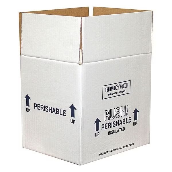 Insulated Shipping Bio Foam & Carton, 1-5 Day, Inside Depth: 7", Polar-Tech, Mfr#: 53XM40