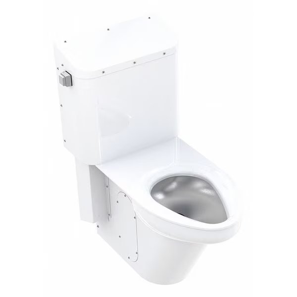 Ligature Resistant Toilet, 1.28 to 1.6 gpf, Siphon Jet, Floor Mount, Elongated, White, Bestcare, Mfr#: WH2145_12