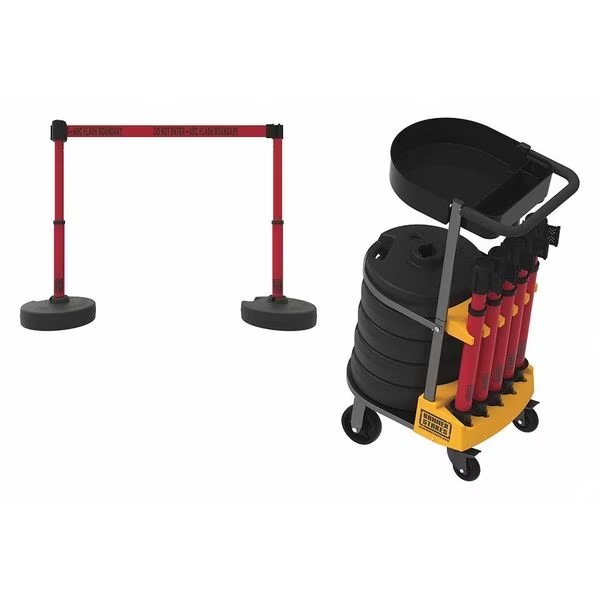 PLUS Cart Pkg w/Tray, Arc Flash Bndry, Banner Stakes, Mfr#: PL4079T
