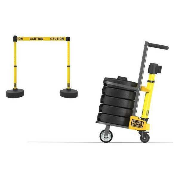 PLUS Cart Pkg, Double-Sided "Caution", Banner Stakes, Mfr#: PL4122