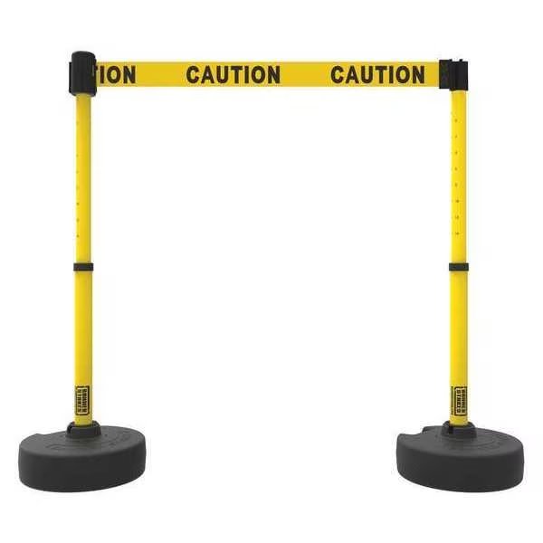 PLUS Barrier Set X2, Yellow "Caution", Banner Stakes, Mfr#: PL4282