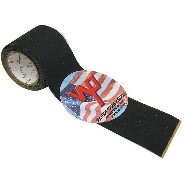 Antislip Tape, Polymer, Black, 4" W, Military Grade Flextred, Mfr#: MG24.0460.BLA