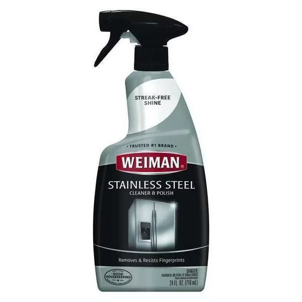 Stainless Steel Cleaner and Polish, Trigger Spray Bottle, 22 oz, Ready to Use, Weiman, Mfr#: 108A